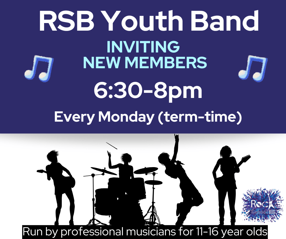 Rock School Bus Youth Band flyer