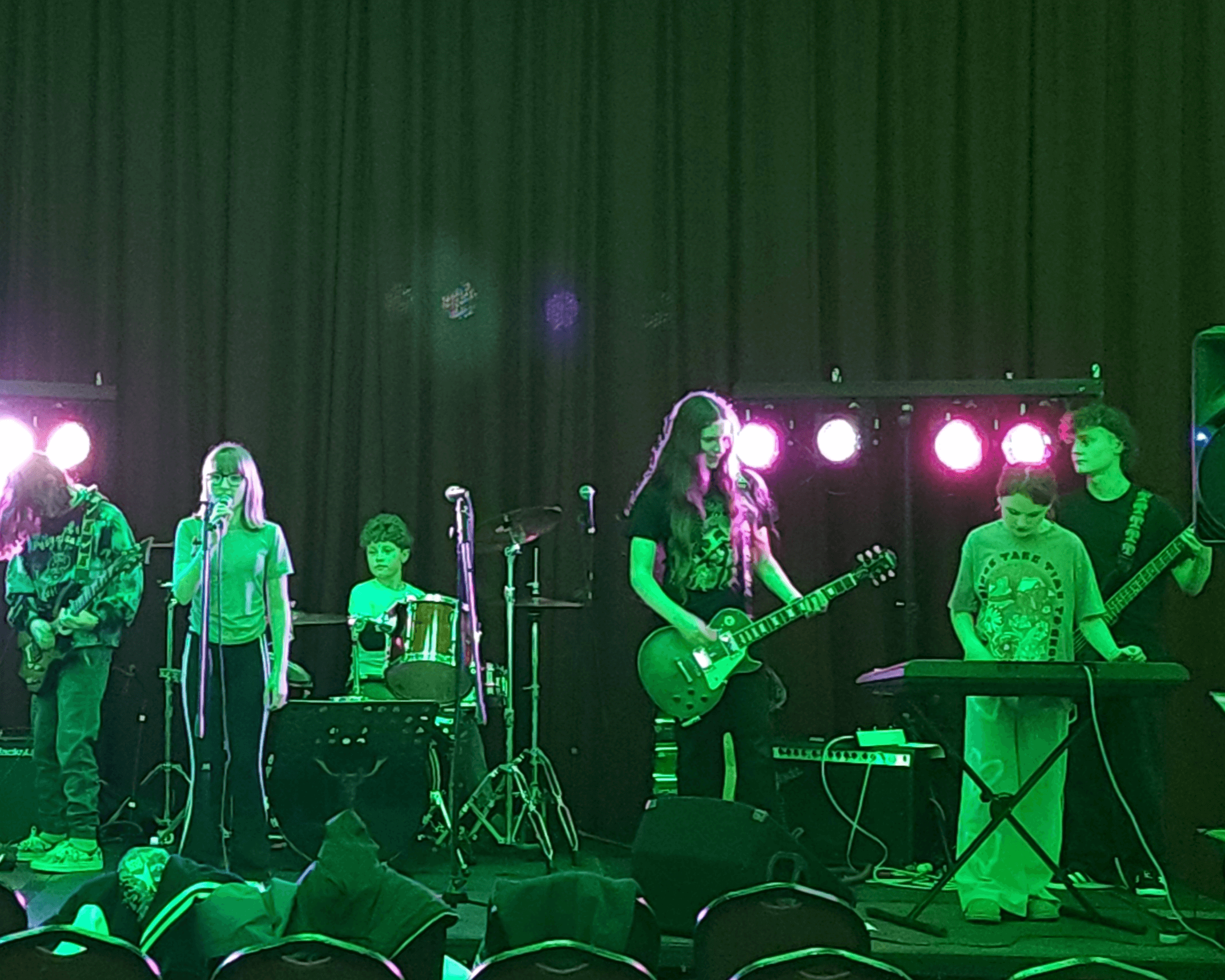 Bus with christmas decoration and Santa driving